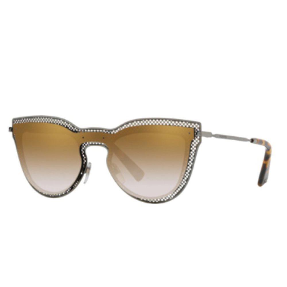 NEW Valentino Cat Eye Gun Metal and Tortoise Mirrored Sunglasses (VAXX053)